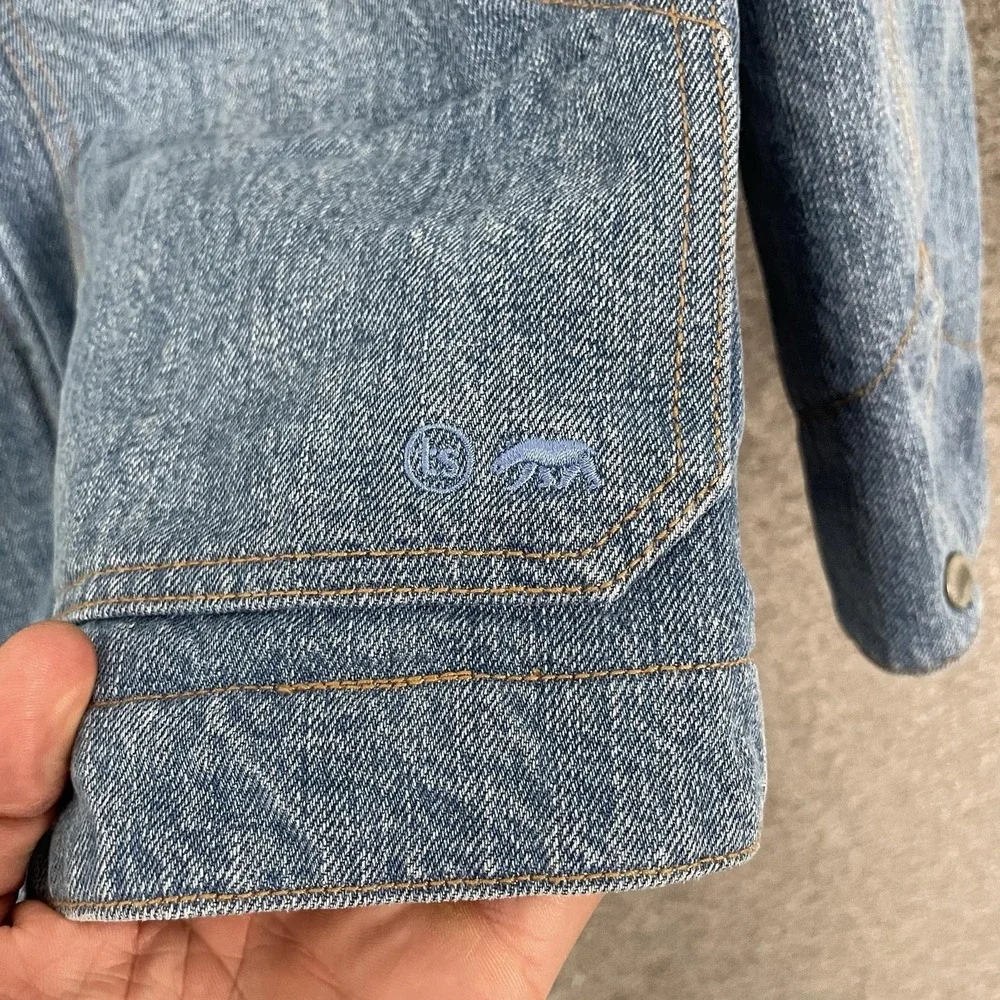 Taylor Stitch Fletcher Workhorse Jacket Mens 38 Blue Denim Blanket Lined